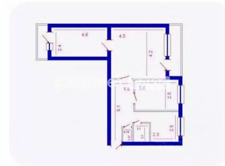 3-к кв. Санкт-Петербург Купчинская ул., 16К1 (56.7 м) - Фото 2