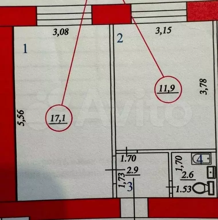 2-к. квартира, 34 м, 8/9 эт. - Фото 0