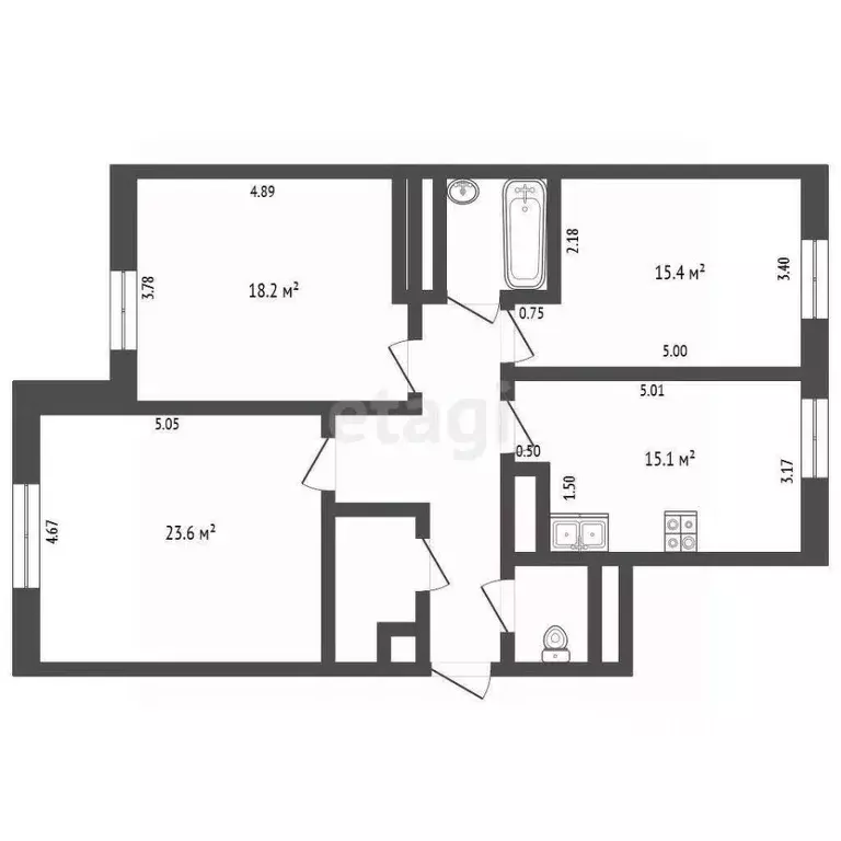 3-к кв. Московская область, Красногорск Заводская ул., 18к2 (96.4 м) - Фото 1