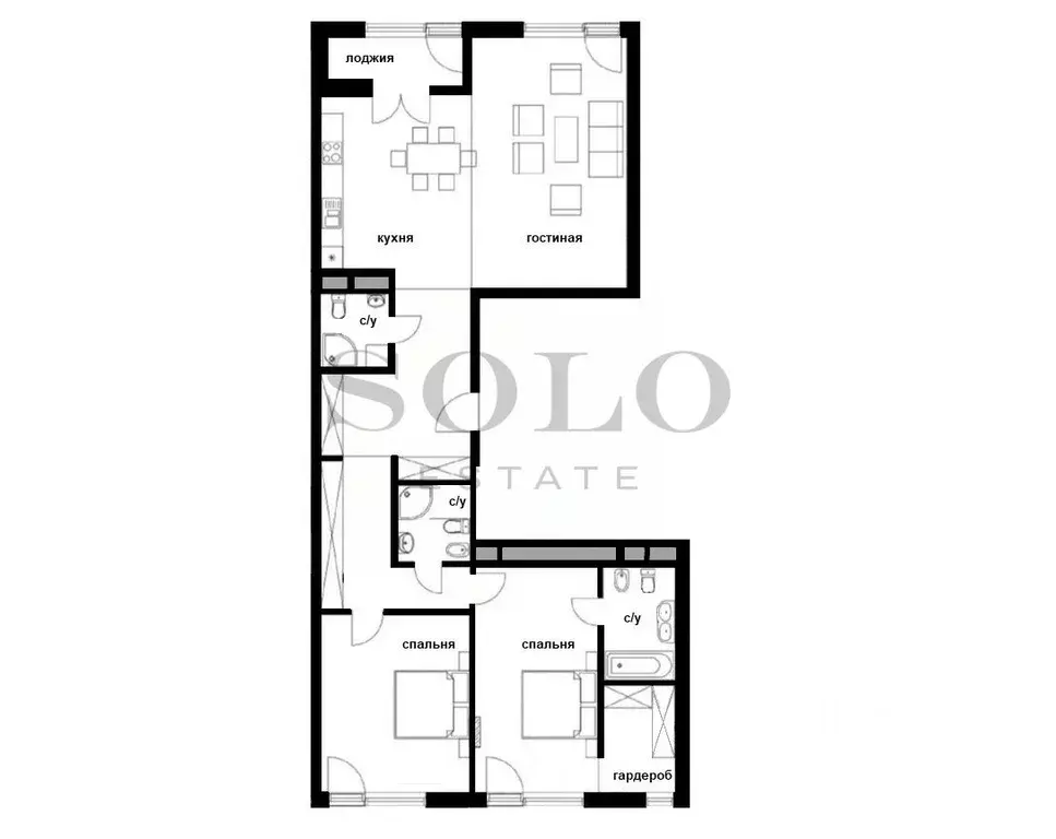 4-к кв. Москва ул. Усачева, 15А (135.0 м) - Фото 2