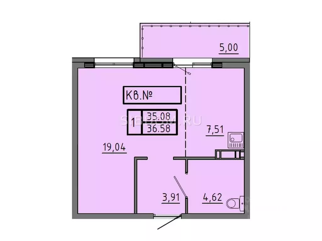 1-к кв. Красноярский край, Красноярск Соколовская ул., 20В (36.0 м) - Фото 0