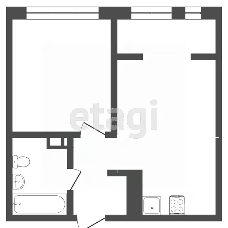 1-к кв. Тюменская область, Тюмень ул. Алматинская, 4 (40.0 м) - Фото 2