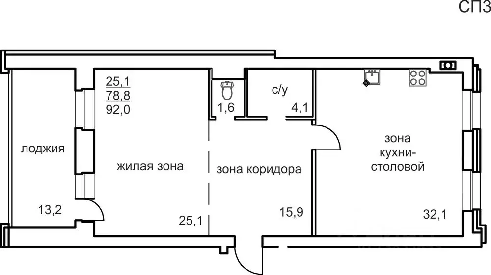 1-к кв. Вологодская область, Череповец Любецкая ул., 30 (92.0 м) - Фото 0