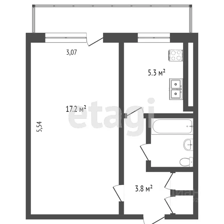 1-к кв. Ярославская область, Ярославль ул. Панина, 23 (32.4 м) - Фото 1