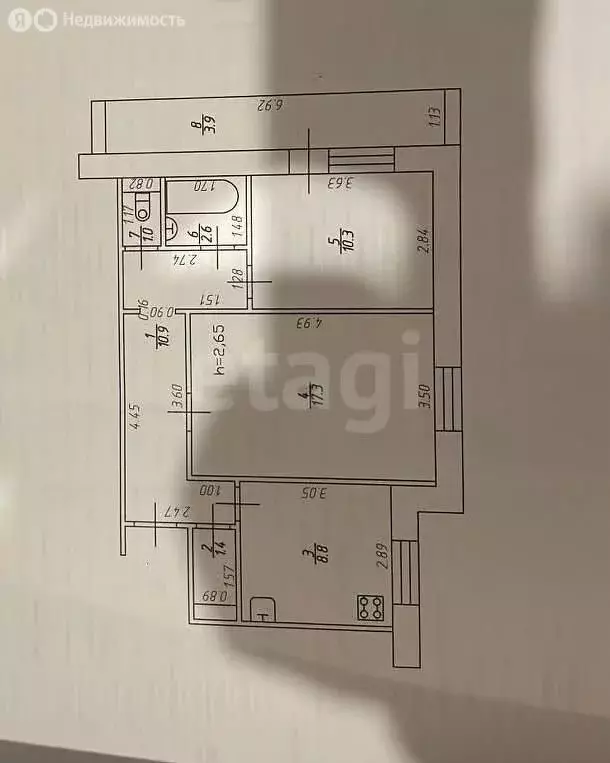 2-комнатная квартира: Казань, улица Серова, 6к1 (52.3 м) - Фото 1
