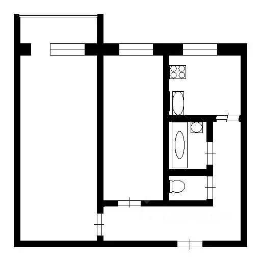 2-к кв. Санкт-Петербург ул. Чекистов, 42 (46.0 м) - Фото 2