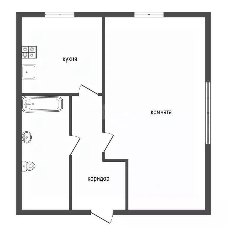 1-к кв. Воронежская область, Воронеж ул. Героев Сибиряков, 15 (30.2 м) - Фото 2