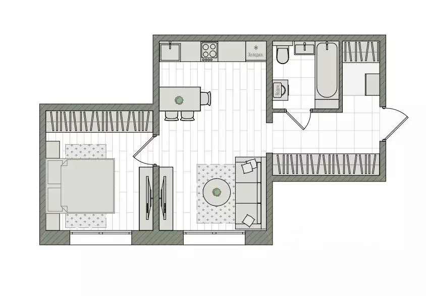 2-к кв. Кировская область, Киров бул. Прибрежный, 6 (40.5 м) - Фото 1