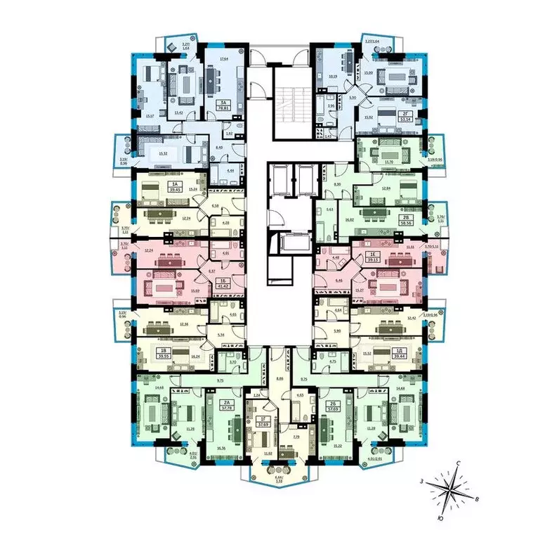 2-к кв. Ростовская область, Ростов-на-Дону ул. Ларина, 45с2 (93.1 м) - Фото 1