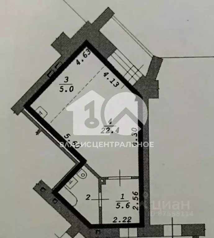 1-к кв. Новосибирская область, Новосибирск Стартовая ул., 1 (37.8 м) - Фото 1