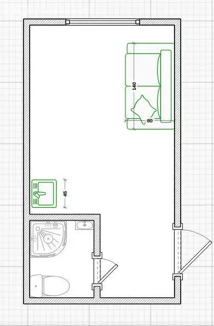 Квартира-студия: Казань, улица Клары Цеткин, 34 (16.2 м) - Фото 1