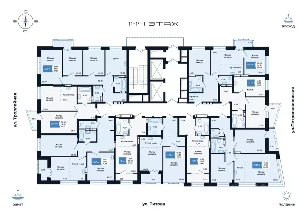 2-к кв. Новосибирская область, Новосибирск  (44.17 м) - Фото 1