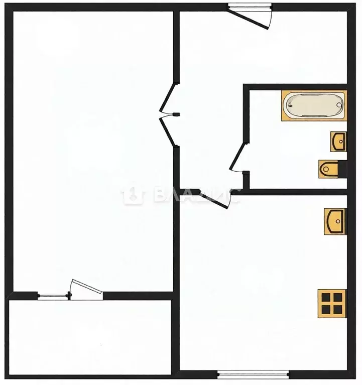 1-к кв. Пензенская область, Пенза ул. Ивановская, 156 (34.1 м) - Фото 2