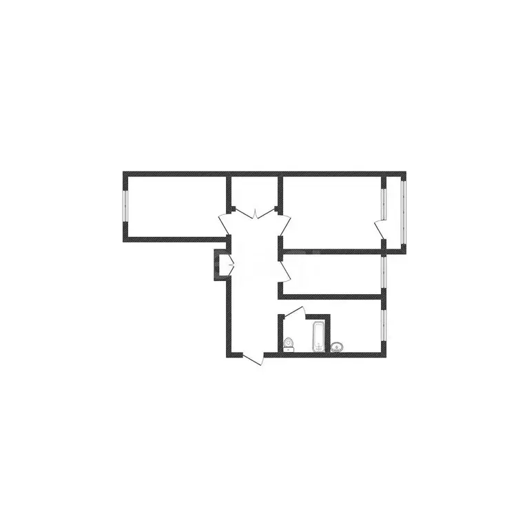 3-комнатная квартира: Бийск, улица Декабристов, 4 (60.1 м) - Фото 1