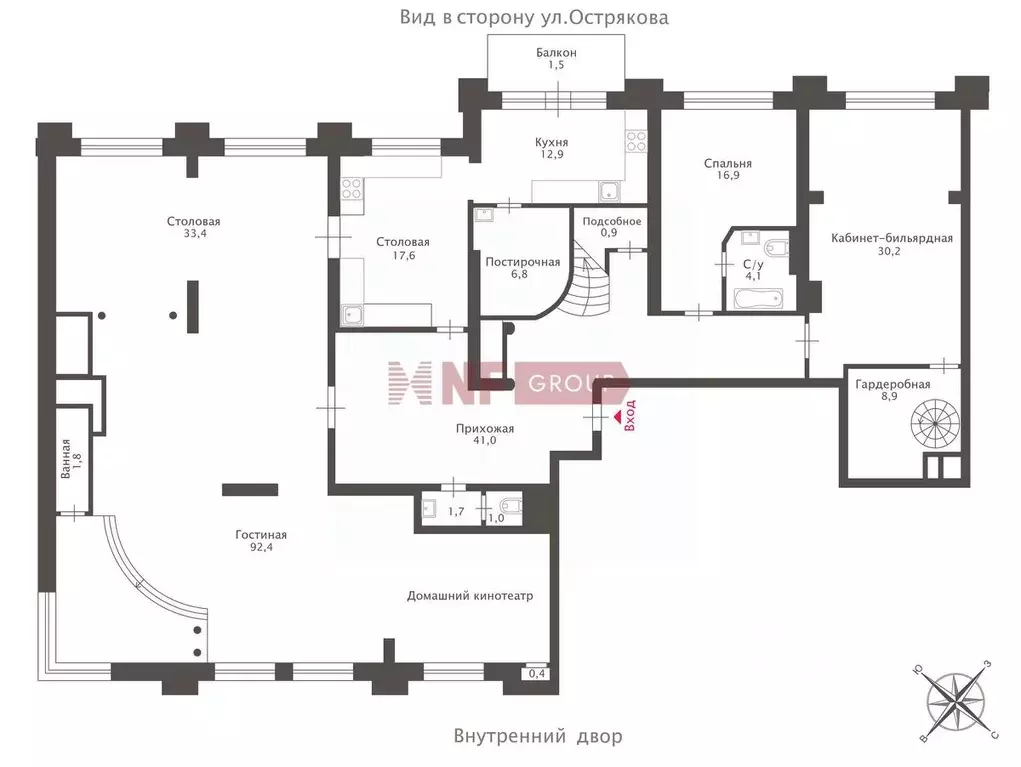 6-к кв. Москва Чапаевский пер., 3 (372.4 м) - Фото 2