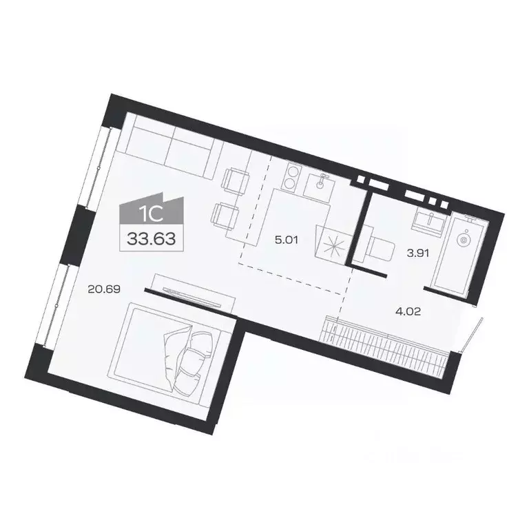 1-к кв. Новосибирская область, Новосибирский район, Краснообск рп ... - Фото 0