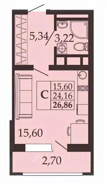 Студия Краснодарский край, Краснодар пос. Знаменский, ул. Природная, ... - Фото 2
