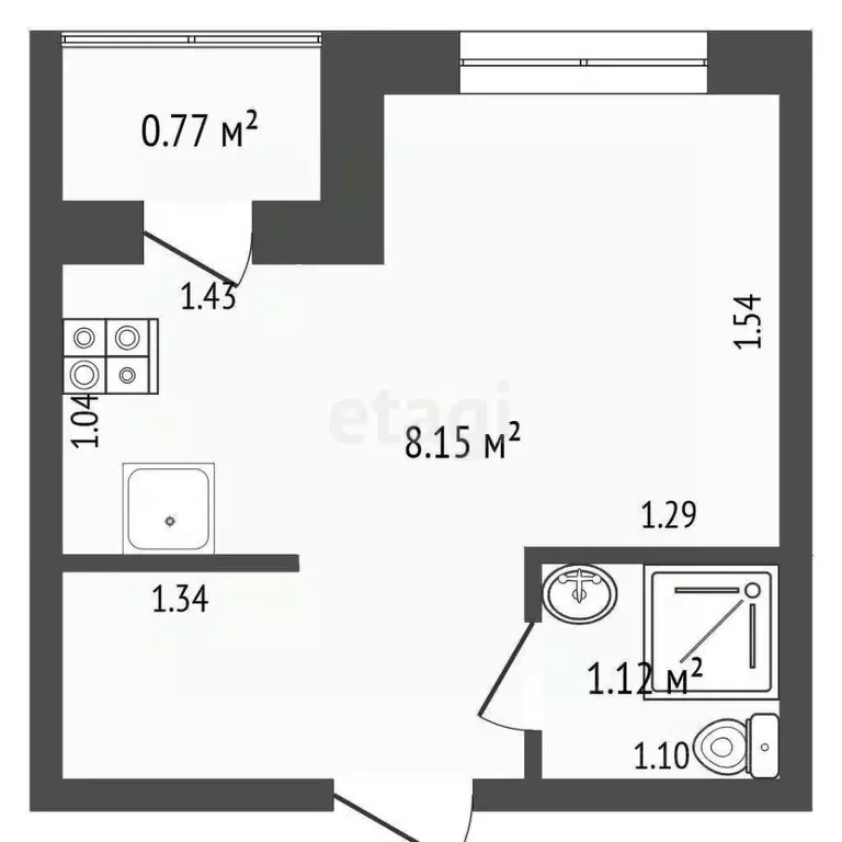 Студия Тюменская область, Тюменский муниципальный округ, д. Патрушева ... - Фото 2