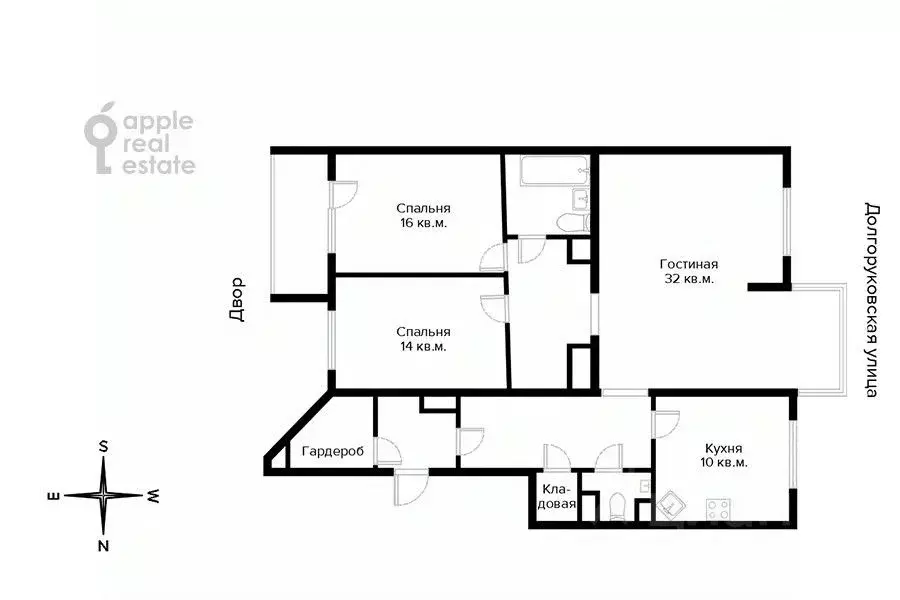 3-к кв. Москва Долгоруковская ул., 40 (90.0 м) - Фото 2