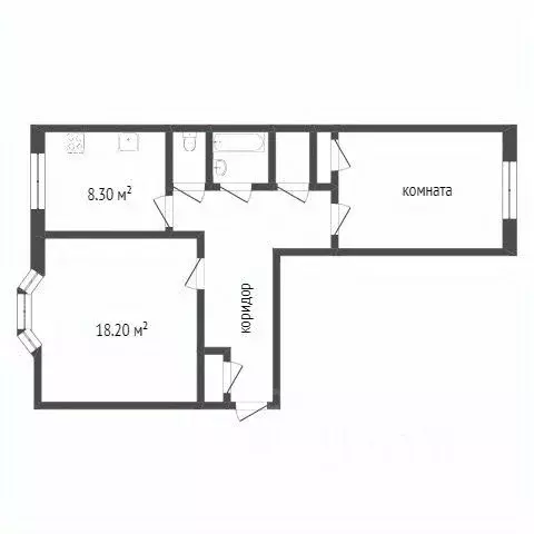 2-к кв. Ямало-Ненецкий АО, Новый Уренгой Юбилейный мкр, 2/4 (56.9 м) - Фото 2