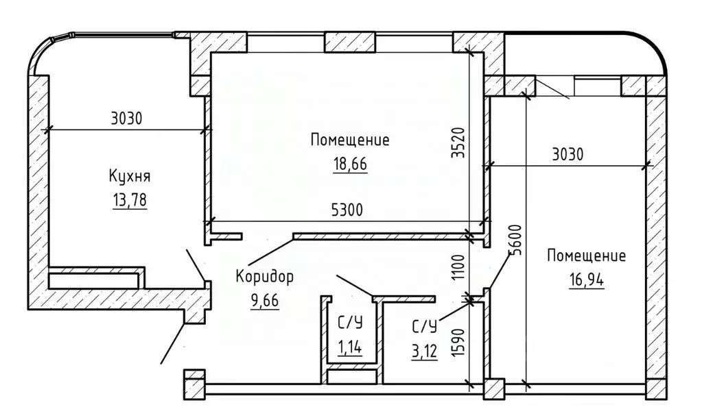 2-к кв. Кабардино-Балкария, Нальчик ул. Чернышевского, 201Е (68.1 м) - Фото 2
