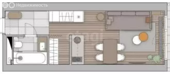 Квартира-студия: Ростов-на-Дону, микрорайон Северный, улица Пацаева, ... - Фото 1