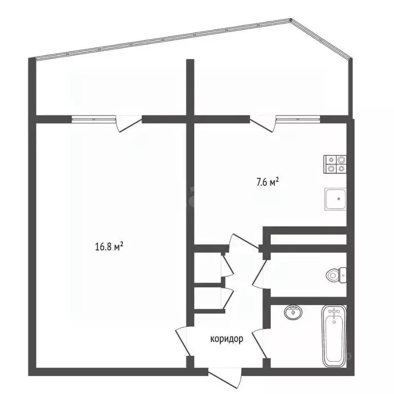 1-к кв. Воронежская область, Воронеж ул. 60-летия ВЛКСМ, 11 (33.0 м) - Фото 2