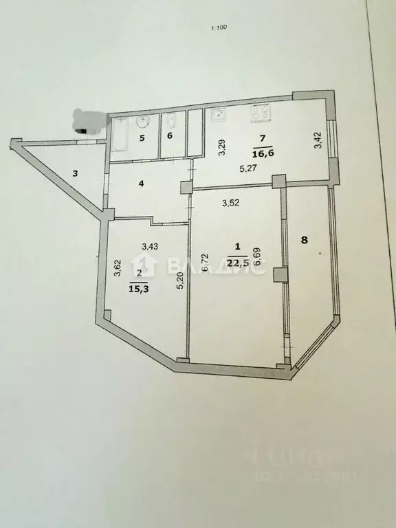 2-к кв. Белгородская область, Белгород ул. Костюкова, 11В (84.7 м) - Фото 1