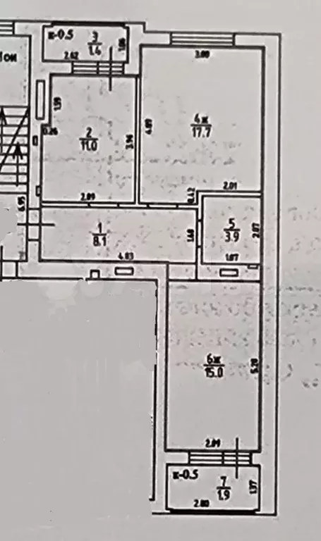 2-к. квартира, 62 м, 6/9 эт. - Фото 0