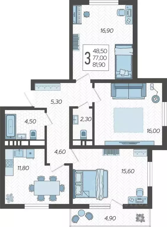3-к кв. Краснодарский край, Сочи городской округ, с. Раздольное ул. ... - Фото 0