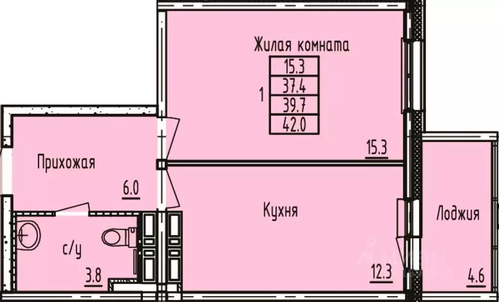 1-к кв. Татарстан, Зеленодольск Мирный мкр,  (42.0 м) - Фото 0