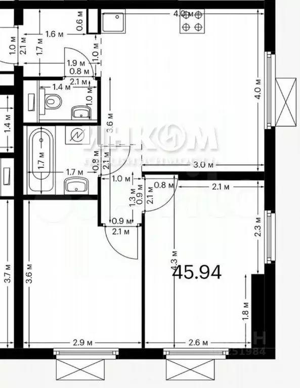 2-к кв. Москва Дорожная ул., 46к1 (45.94 м) - Фото 0