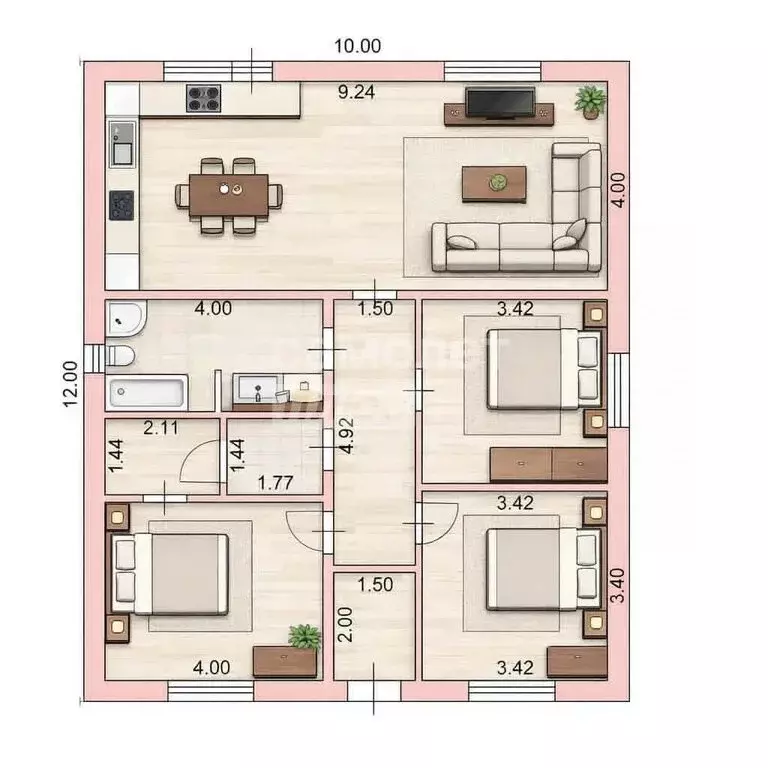 Дом в Элиста, улица 110-й Калмыцкой Кавалерийской Дивизии (120 м) - Фото 2