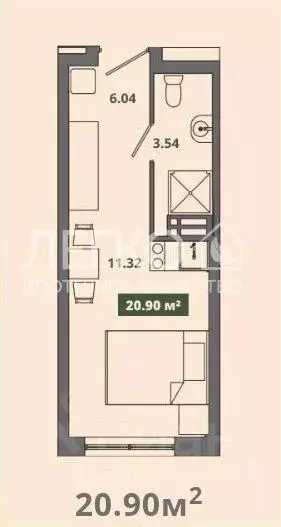 Студия Новосибирская область, Новосибирск Ипподромская ул., 15 (20.6 ... - Фото 0