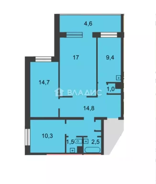 3-к кв. Нижегородская область, Нижний Новгород Мещерское Озеро ... - Фото 2