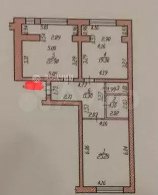 2-к. квартира, 84,8 м, 1/6 эт. - Фото 0