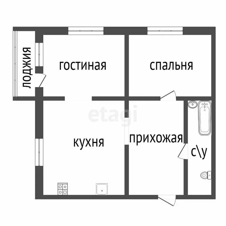 2-комнатная квартира: Ульяновск, Бакинская улица, 8 (59 м) - Фото 0