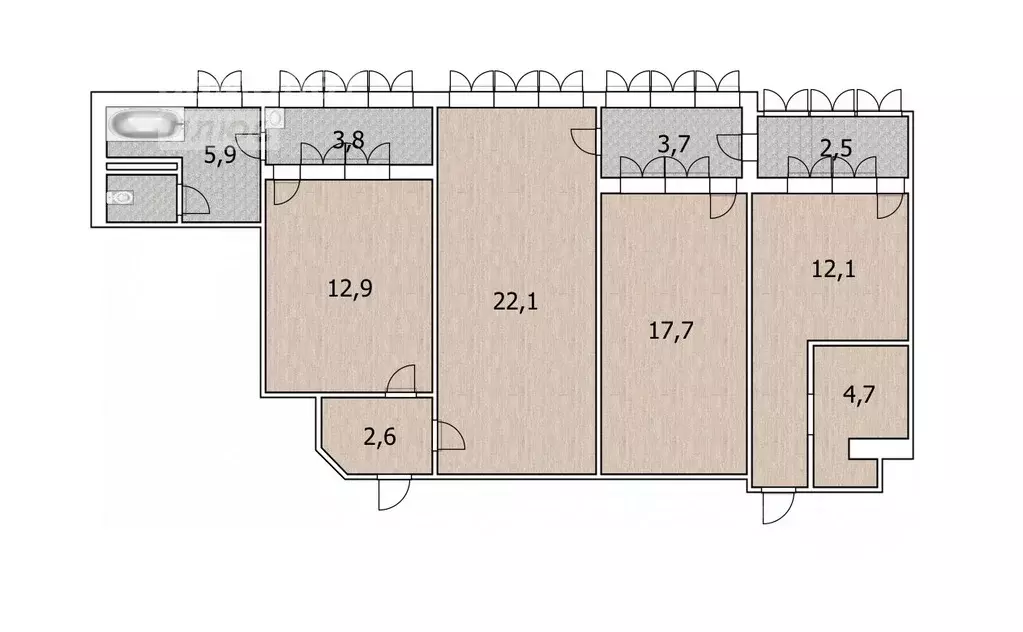 4-к кв. Крым, Ялта ш. Южнобережное, 30 (86.8 м) - Фото 2