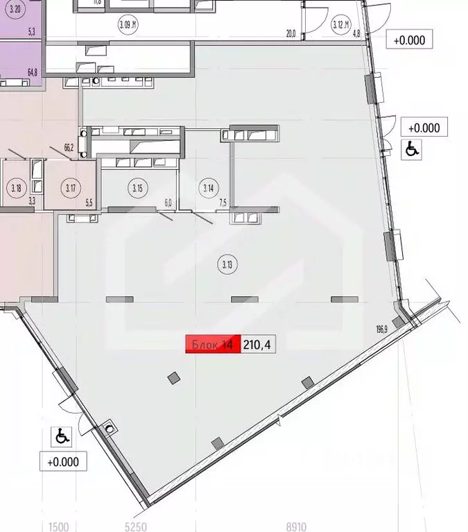 Торговая площадь в Москва Союз жилой комплекс, к3 (210 м) - Фото 2