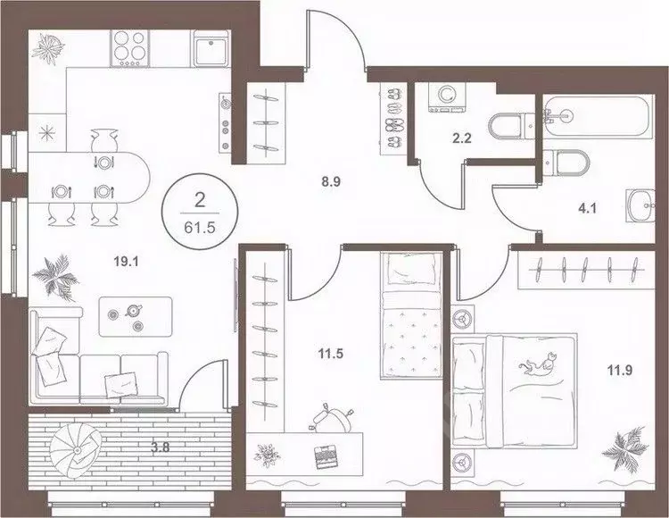 2-к кв. Пензенская область, Пенза Арбеково жилрайон, Дальнее Арбеково ... - Фото 1