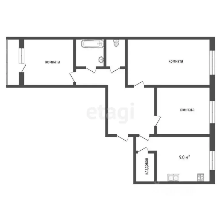 3-к кв. Московская область, Подольск ул. Мира, 19 (64.2 м) - Фото 2