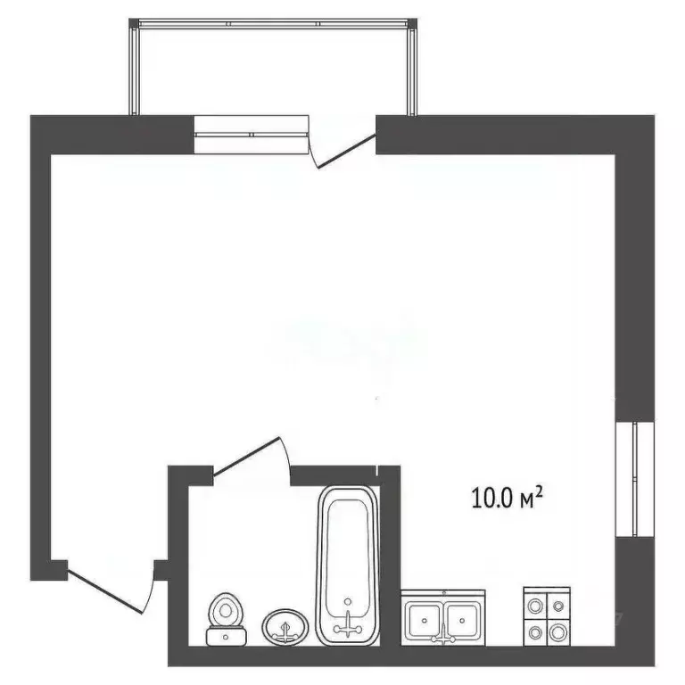 1-к кв. Севастополь, Севастополь, Инкерман г. ул. Менжинского, 9 (37.5 ... - Фото 2