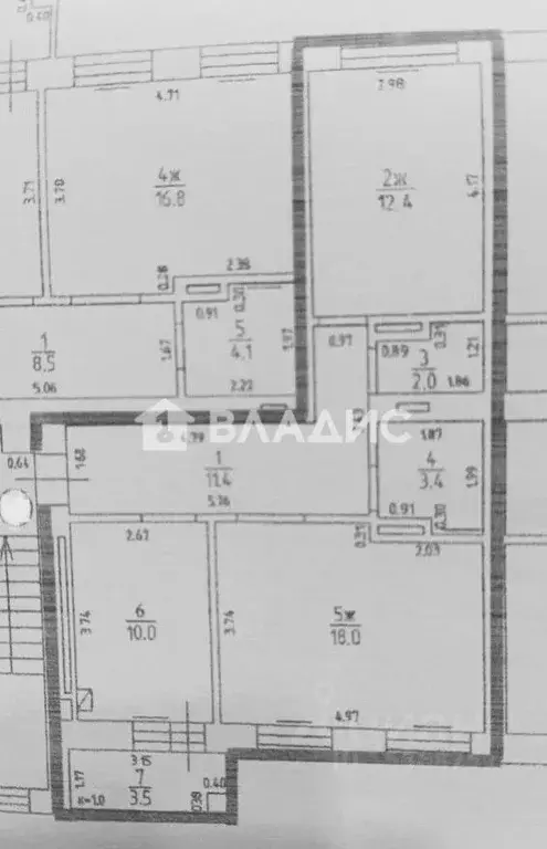 2-к кв. Калининградская область, Балтийск Садовая ул., 36 (57.2 м) - Фото 2