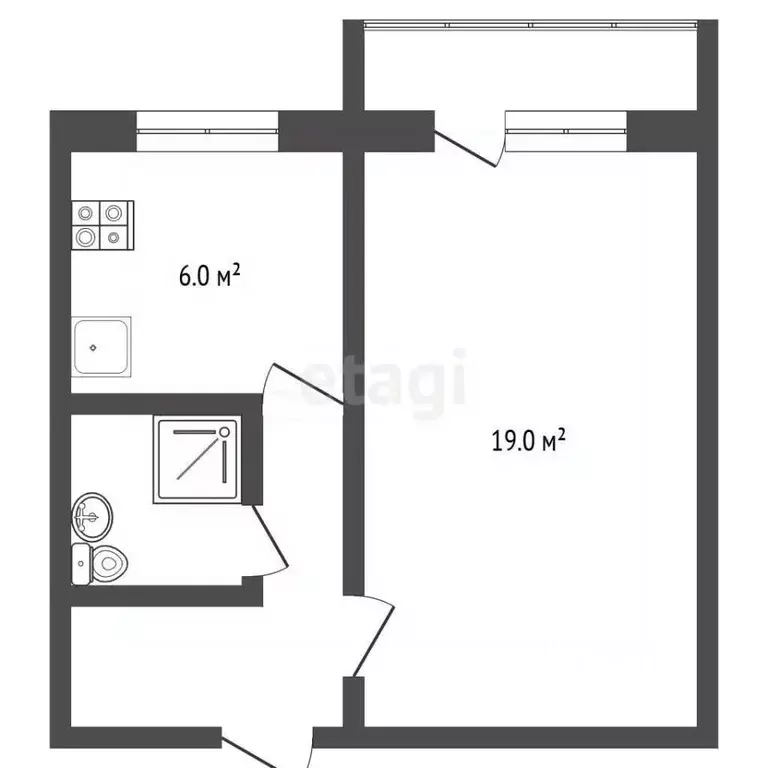 1-к кв. Ярославская область, Рыбинск наб. Космонавтов, 57 (33.0 м) - Фото 2