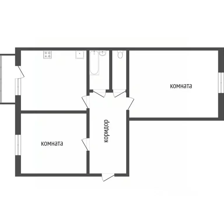 2-к кв. Бурятия, Улан-Удэ 140А мкр, 25 (57.0 м) - Фото 1