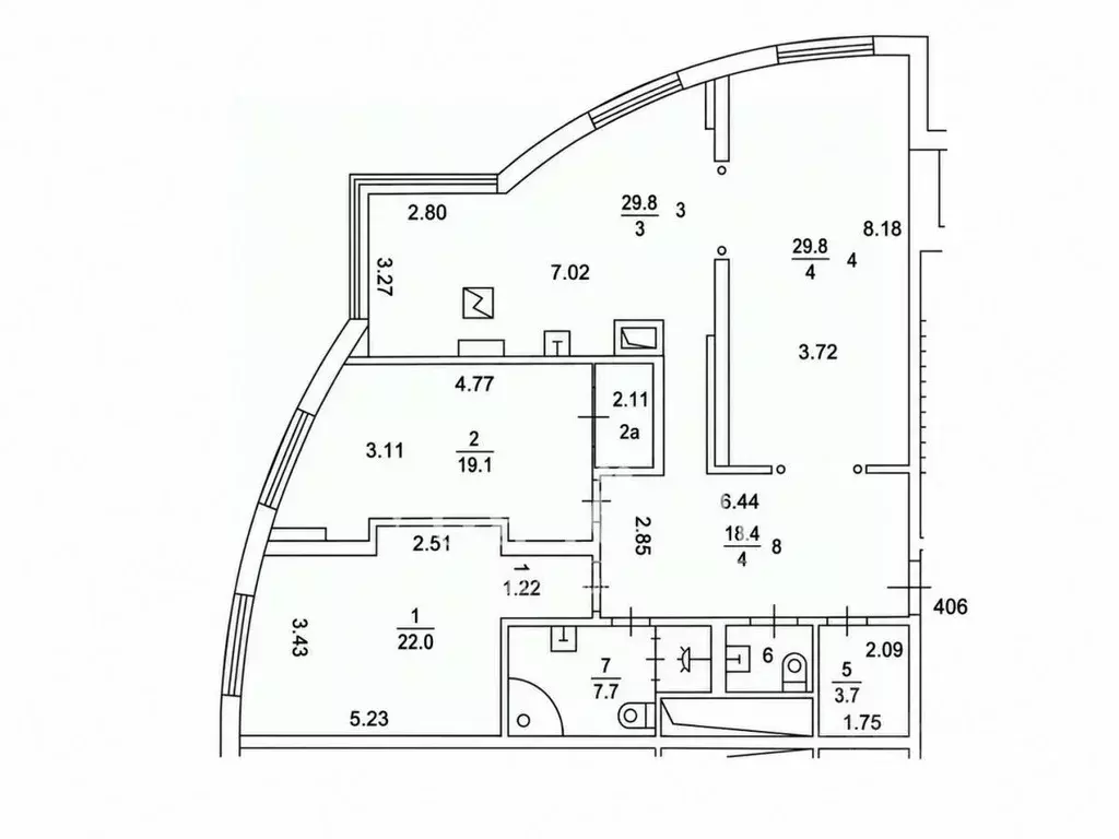3-к кв. Москва Мосфильмовская ул., 70 (134.9 м) - Фото 2