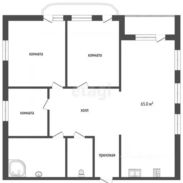 3-к кв. Вологодская область, Вологда Одесская ул., 8 (135.4 м) - Фото 2