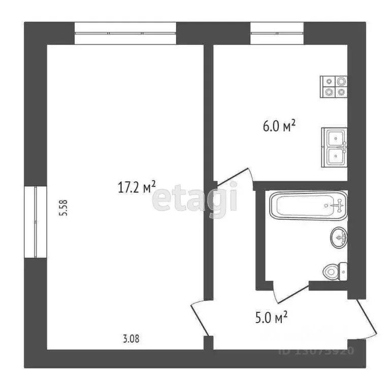 1-к кв. Ярославская область, Ярославль Северный жилрайон, 10-й мкр, ... - Фото 2