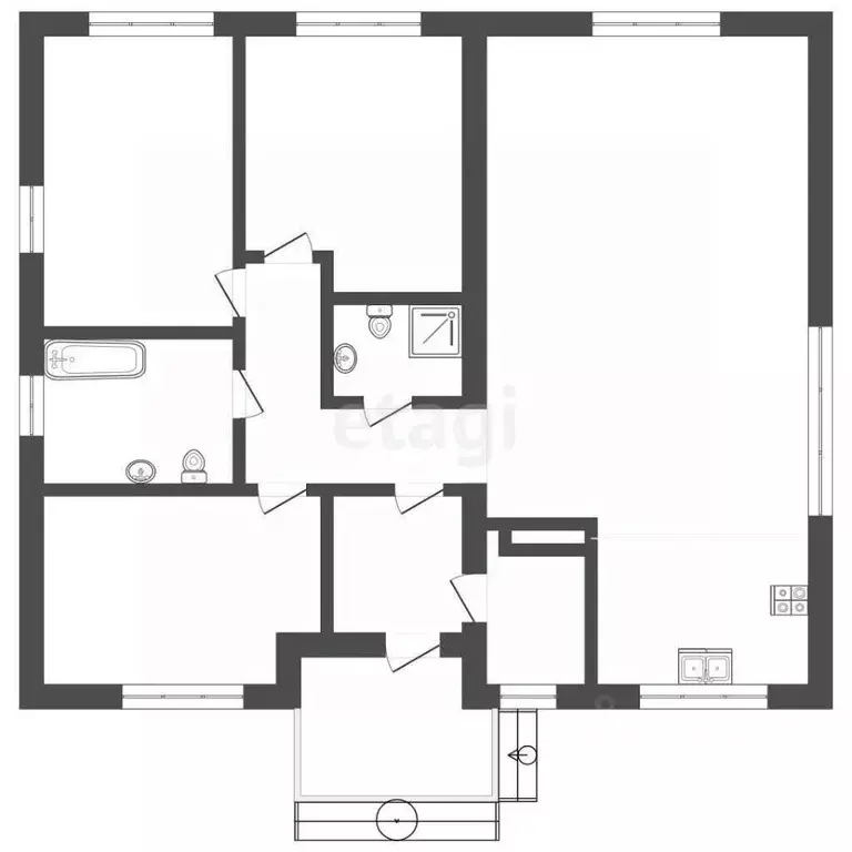 Дом в Тюменская область, Тюменский муниципальный округ, с. Кулига, ... - Фото 1