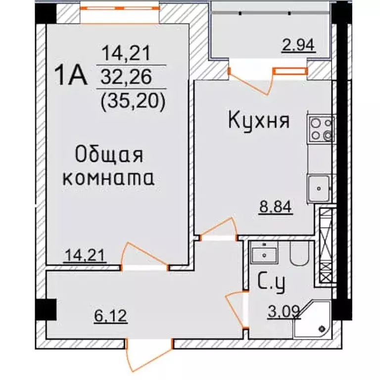 1-к кв. Дагестан, Дербент ул. Графа Воронцова, 80 (35.2 м) - Фото 0